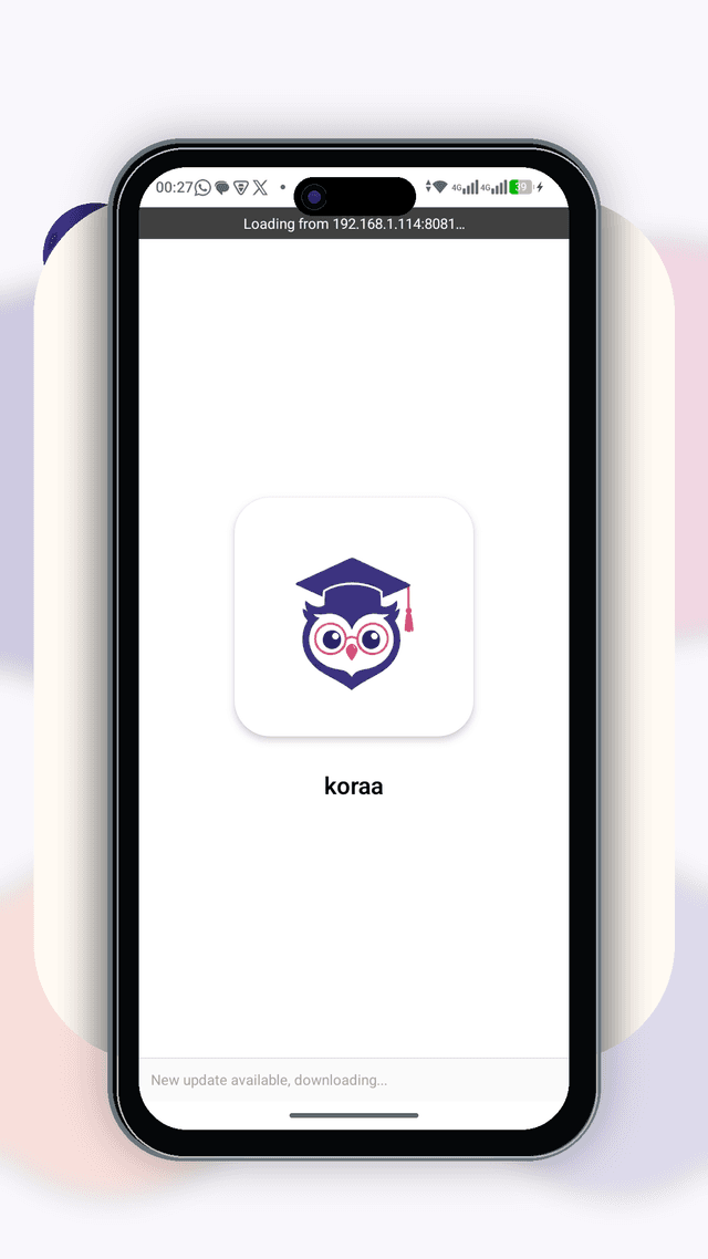Réglages de l'application Koraa : choix de la langue pont et mode hors-ligne